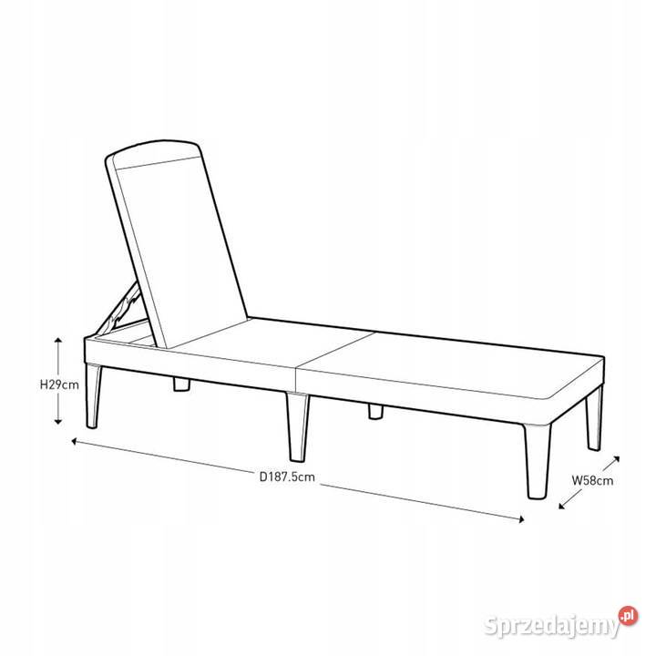 Leżak ogrodowy SKŁADANY REGULOWANY Jaipur Turek