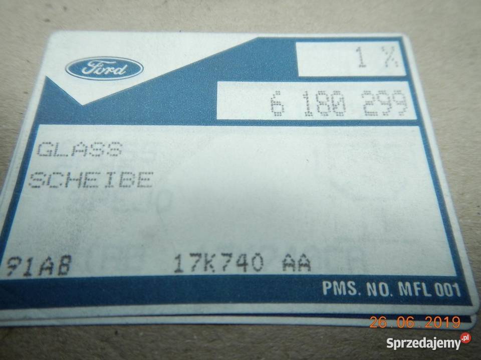 WKŁAD LUSTERKA LEWY FORD ESCORT MK5 MK6 NOWE ASO
