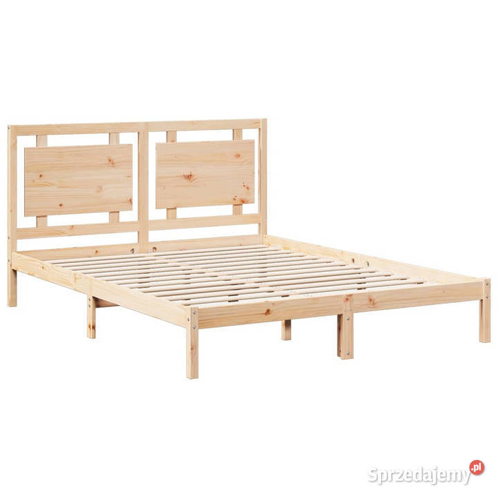 Dłuższe łóżko bez materaca lite drewno 140x210 145cm Warszawa