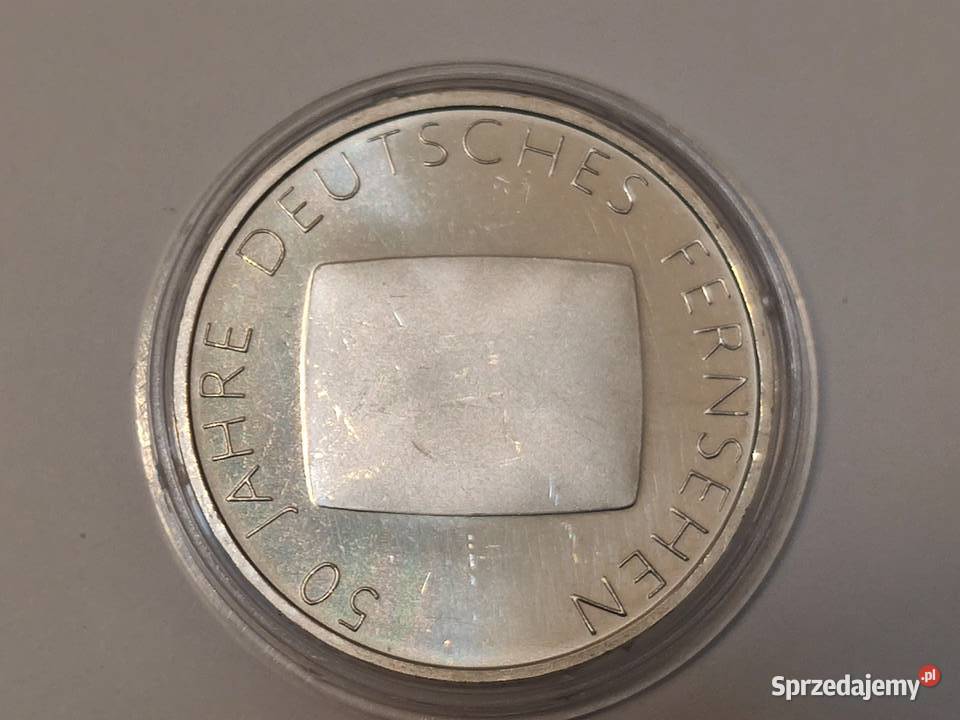 2002r. 10 Euro Moneta "50 Jahre Deutsches Fernsehen" (G)