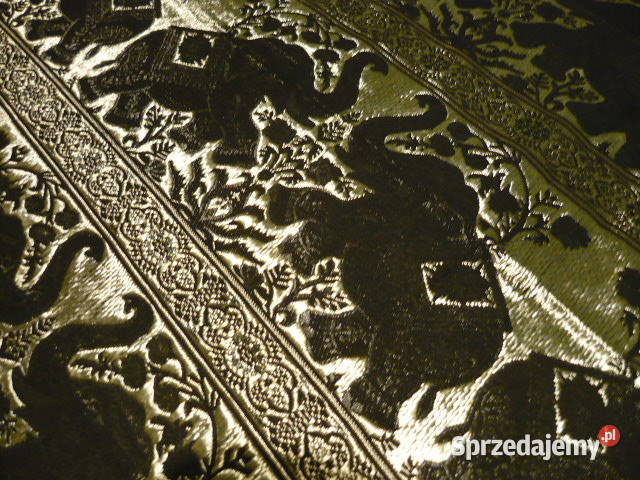 Obrus z tajskiego jedwbiu słonie wielokolorowy Myszków sprzedam