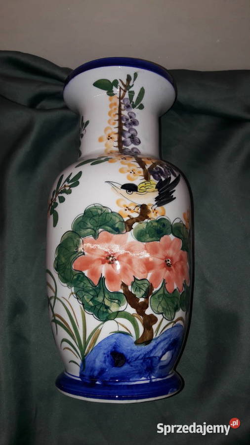 Wazon ceramiczny ręcznie malowany hand painted opolskie Głuchołazy