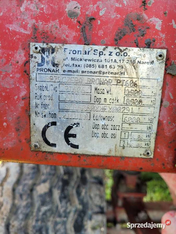 Przyczepa rolnicza Pronar PT606 2 20132014 r świętokrzyskie