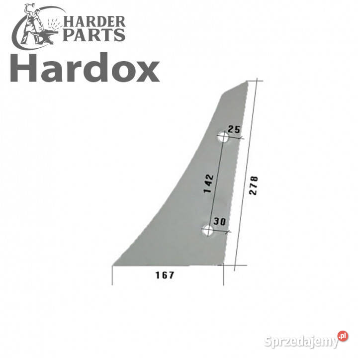 Pierś HARDOX 073251L części do pługa KVERNELAND Suwałki