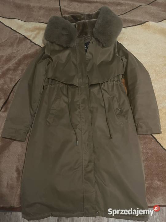 Zimowa Kurta damska Parka brązowa brązowy/beżowy podkarpackie Jarosław