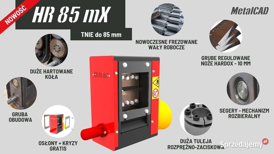 Rębak walcowy HR 85 mX 4 noże DUŻE KOŁA ZĘBATE Żyraków