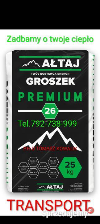 GROSZEKWĘGIEL WORKOWANY CERTYFIKAT BODZENTYN świętokrzyskie