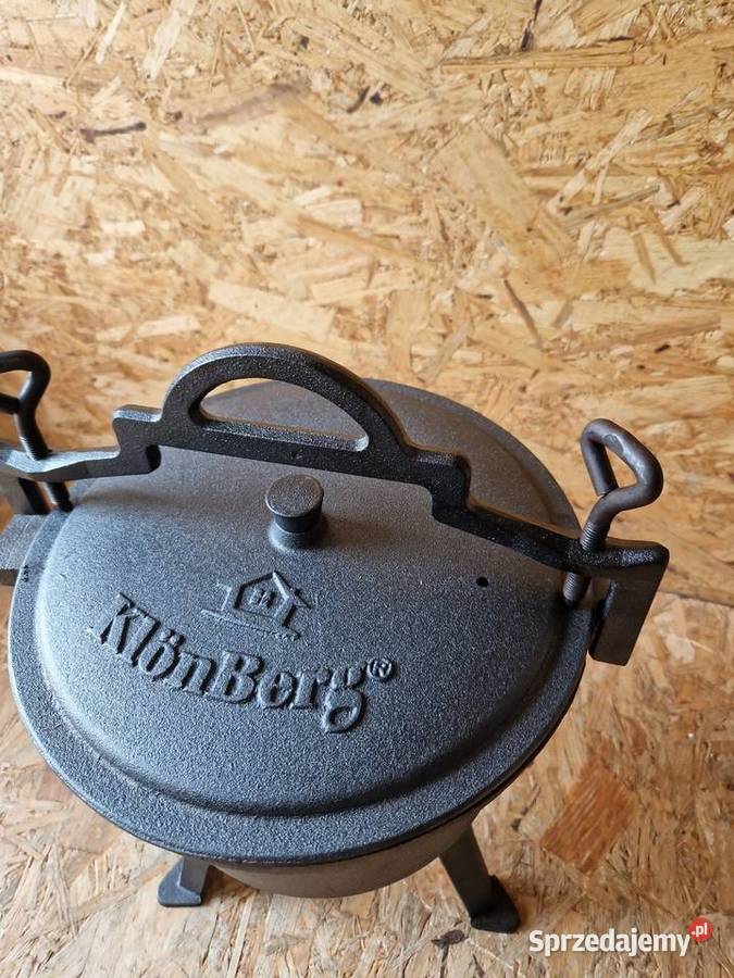 Kociołek stojący żeliwny garnek KlonBerg 8 l wielkopolskie