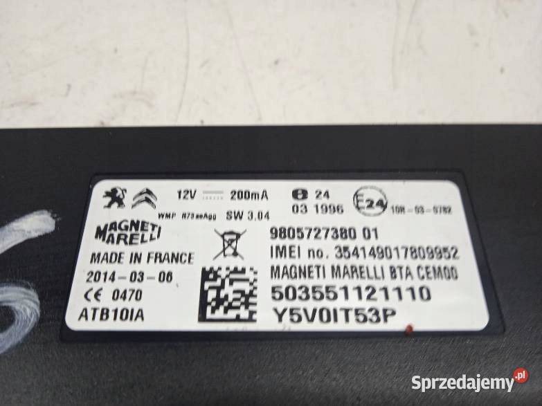 MODUŁ TELEFONU 9805727380 Citroen C4 Cactus I Rok produkcji 2014