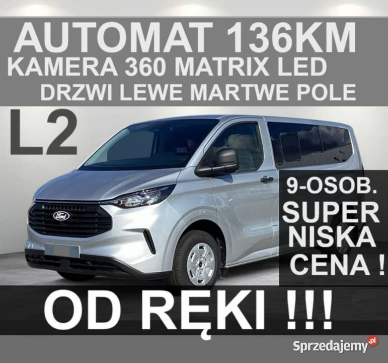 Ford Transit Custom Trend 136 A8 DrzwiLewe