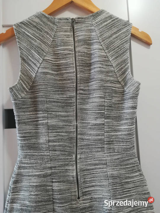 Mango Suit szara sukienka ołówkowa bez rękawów Olsztyn
