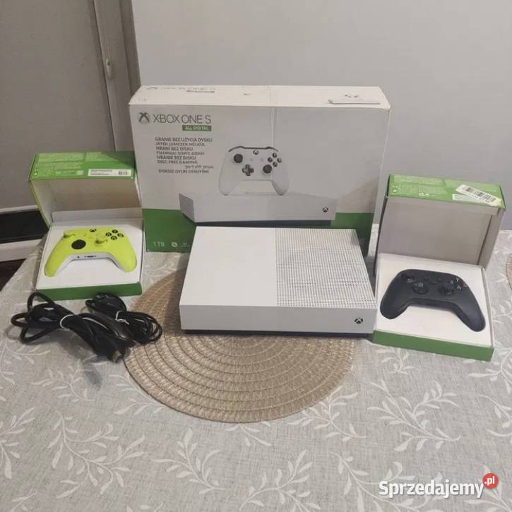 Xbox One S 1TB 2 Pady Xbox SX Pełen zestaw napisy Łódź