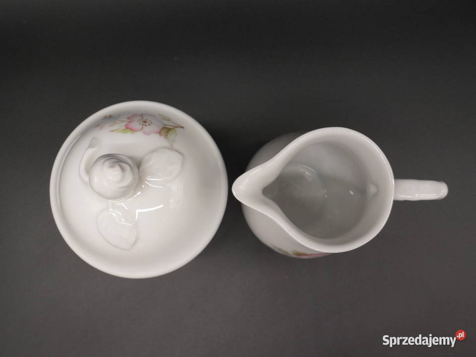 Zestaw Porcelanowy Cukiernica i Mlecznik Raszków