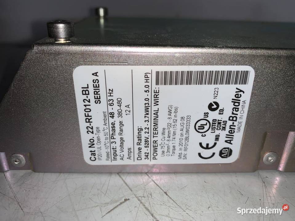 Allen Bradley 22RF012BL Line Filter Used Warszawa sprzedam