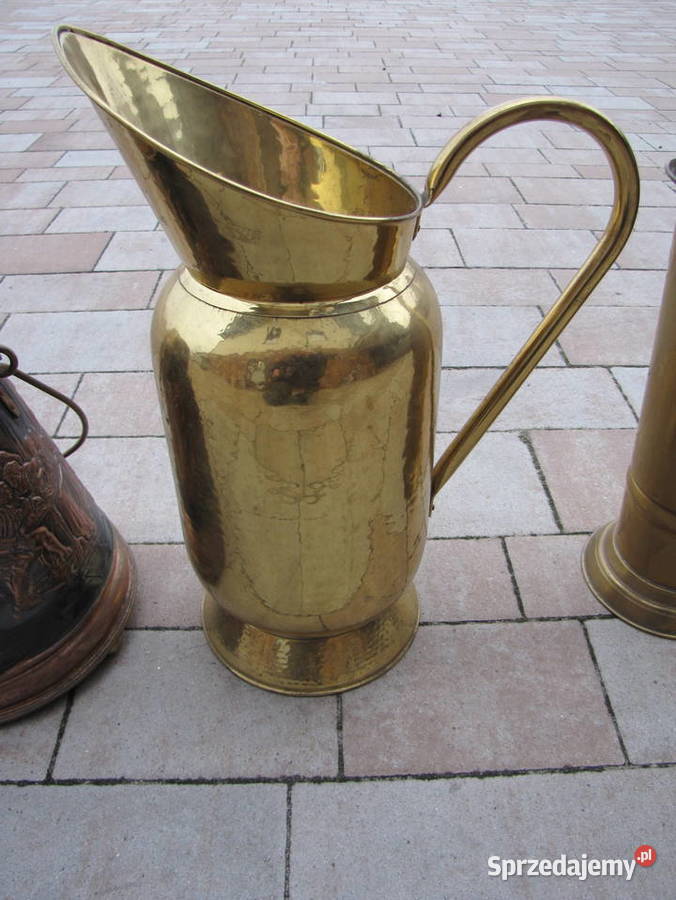 Ozdobne dzbany wazony miedż mosiądz antyki Rzepin Drugi sprzedam