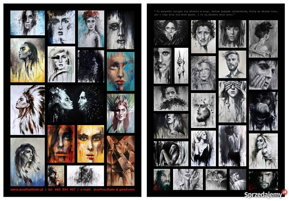 Nowoczesny czarnobiały abstrakcja salonu akty Warszawa sprzedam