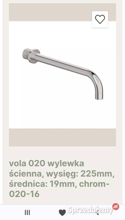 Wylewka ścienna lazienkowa Nowa Końskie sprzedam