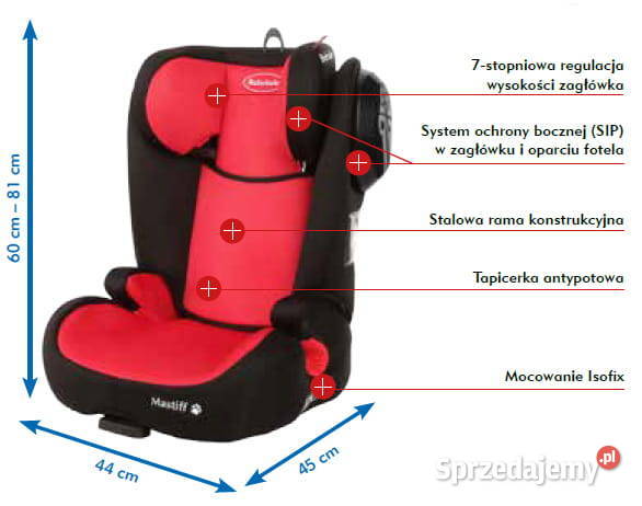 BabySafe MASTIFF fotelik samochodowy 1536 ISOFIX Oszczeklin