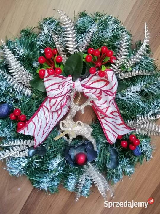 Wianek świąteczny na drzwi wejściowe Dekoracja śląskie Katowice
