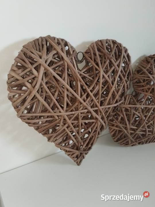 Serca z wikliny papierowej 3D 30 Jaroszewice-Kolonia