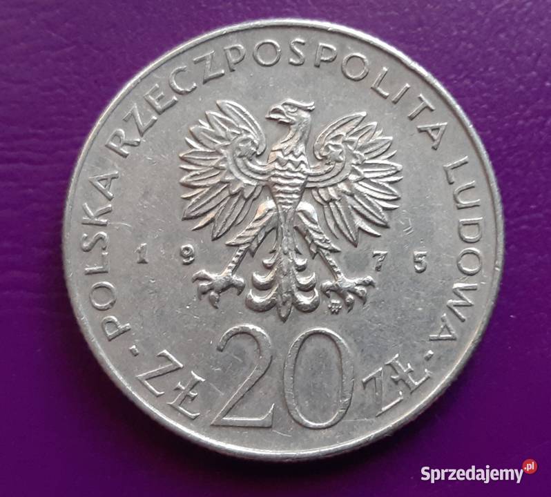 Moneta PRL 20 ZŁOTYCH 1975 Międzynarodowy Pruszków