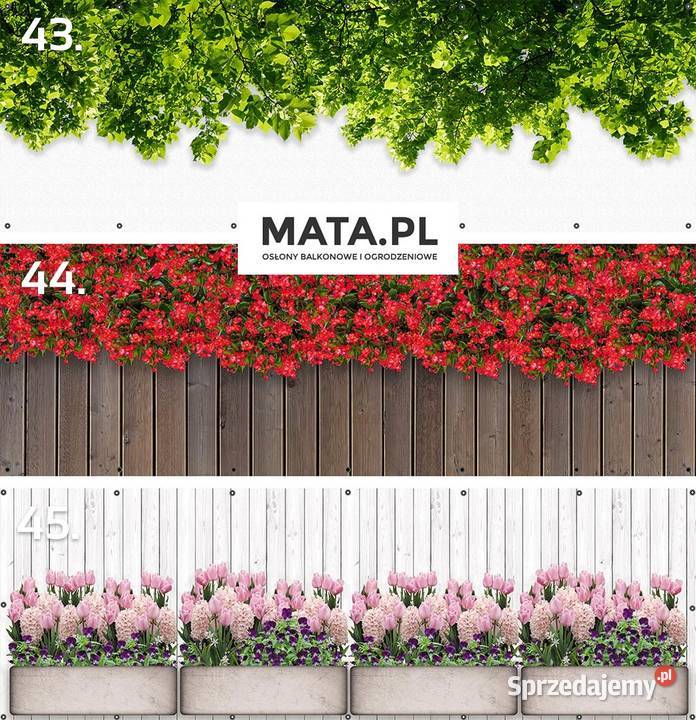 Maty balkonowe na wymiar Mata osłonowa na balkon Dekoracje i ozdoby