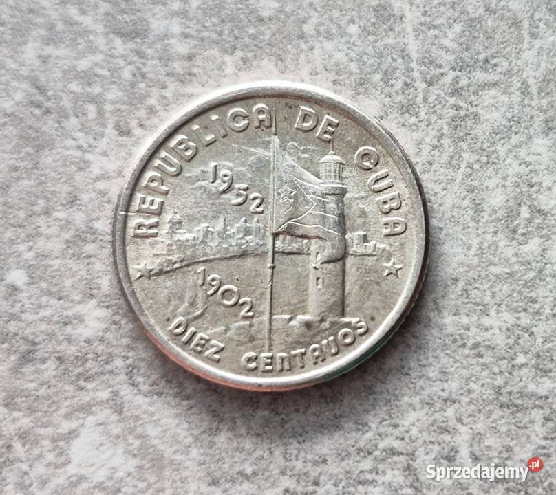 22 KUBA srebro 10 Centavos 1952 r Wola Kruszyńska