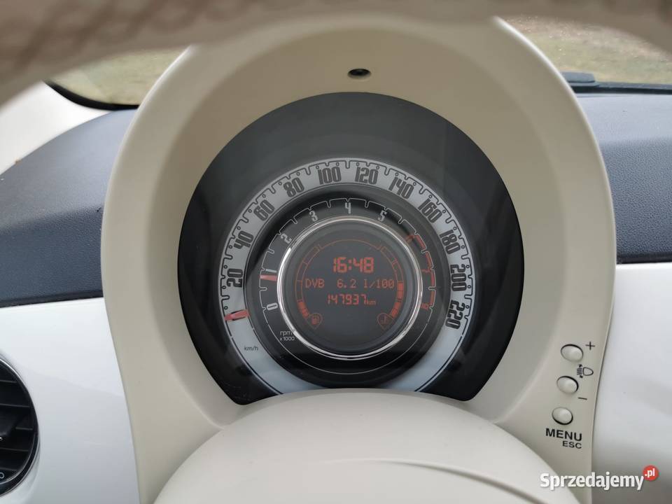 Fiat 500 12 biała perła NAVI sprzedam