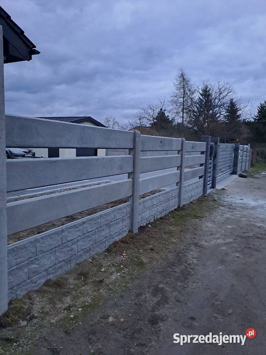 Ogrodzenia betonowe Wrocław Nowoczesne wzory dolnośląskie Bielany Wrocławskie usługi budowlane