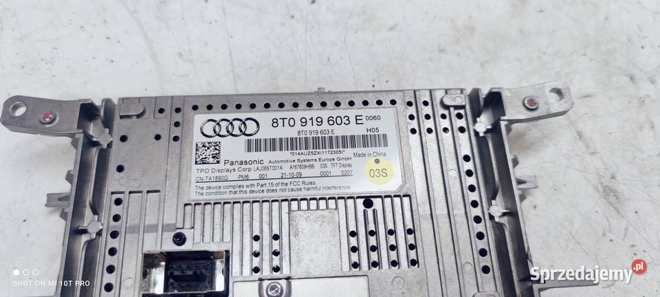 WYŚWIETLACZ MMI AUDI A4 B8 A5 Q5 8T0919603E Wyposażenie wnętrza śląskie Przystajń