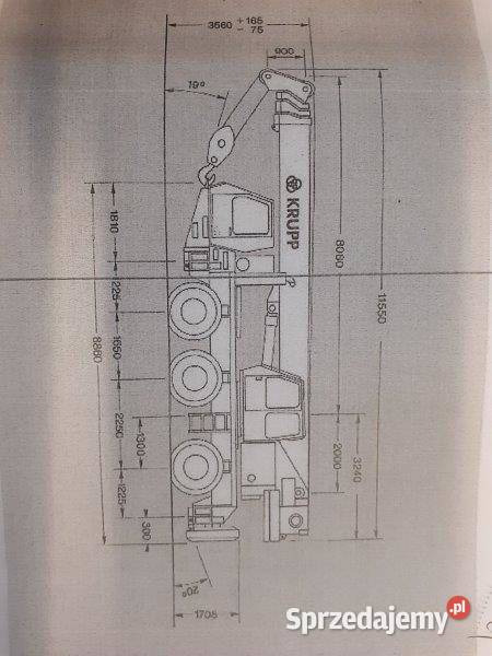 Dźwig 45 ton 3 osie skrętne duże koła 6x6 GROVE Siedlce