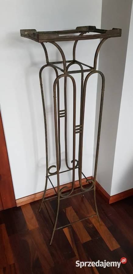 Postument konsola secesja wiedeńska mosiądz 1900 Orneta