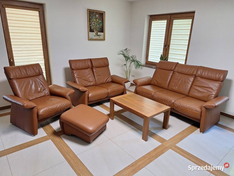 Sofy skórzane skóra naturalna RELAX kolor Koniak Tarnów