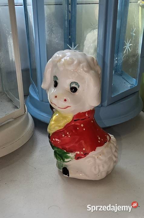 Pojemniczek na sól owieczka przyprawnik biały Sosnowiec