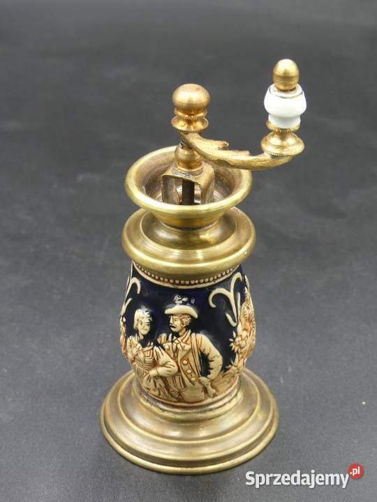 Piękny kamionkowy młynek do pieprzu Antyki Poznań