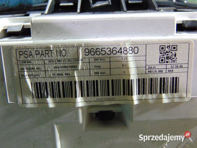 LICZNIK OBUDOWA C5 III X7 20 HDI 9665364880 Liczniki i zegary wielkopolskie sprzedam