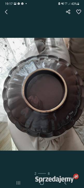 Piękny talerz duży brązowy kolorowe liscie Pozostałe