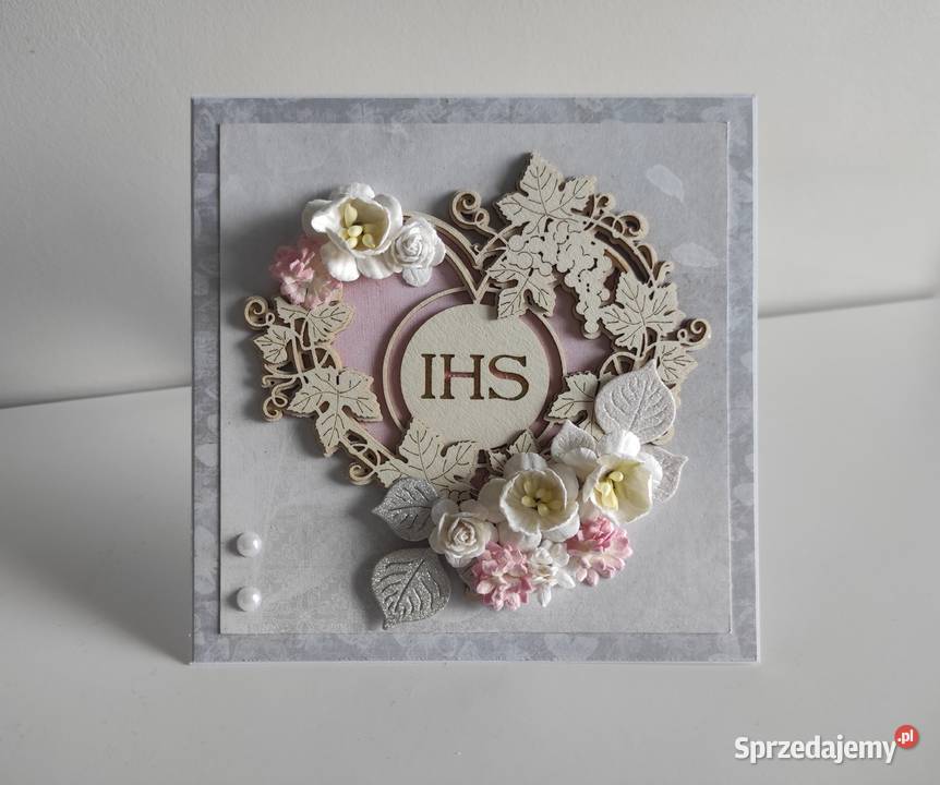 Kartka w pudełku ręcznie robiona na Pamiątkę Rękodzieło Łódź