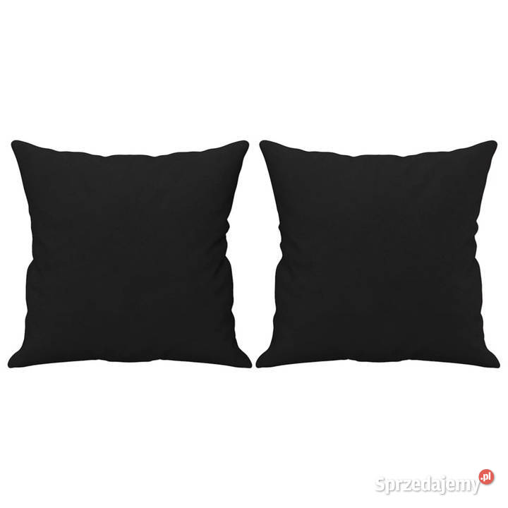 2osobowa sofa z poduszkami czarna 140 mikrofibra Warszawa