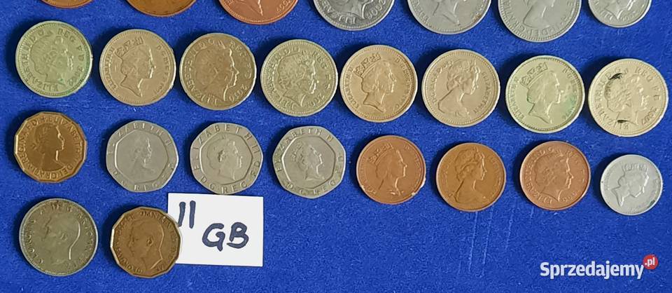 Zestaw II Monet Anglia GB Wielka Brytania Gliwice