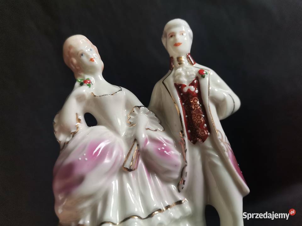 Stara figurka para Markiz i Markiza porcelana Katowice