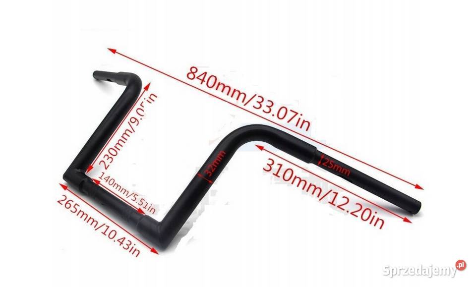 Kierownica motocyklowa chrom 25 mm 1 cal chopper Sosnowiec