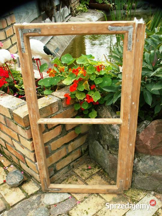 Stare okno rama retro loft lustro zdjęcia 58x101 Ełk