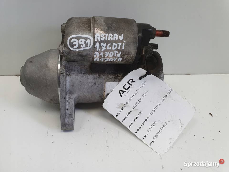 ROZRUSZNIK Opel Zafira B Astra J 17 CDTI lubelskie sprzedam