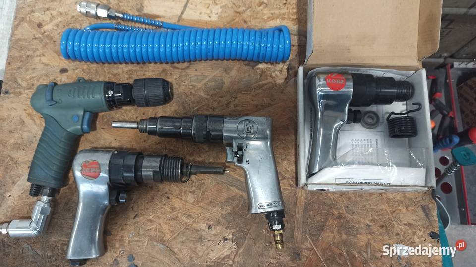 Zestaw pneumatycznych narzędzi młotki wiertarka dolnośląskie Wrocław sprzedam