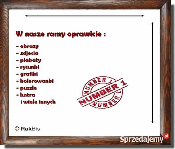 Rama drewniana na zdjęcie obraz 70x70 Rakszawa