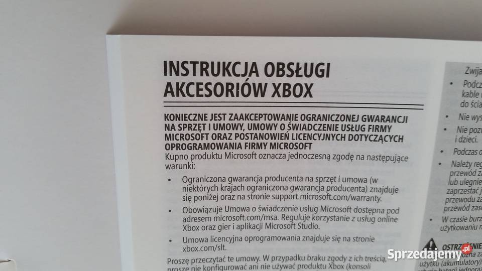 Pudelko i instrukcja XBOX Pulse Red do Puławy