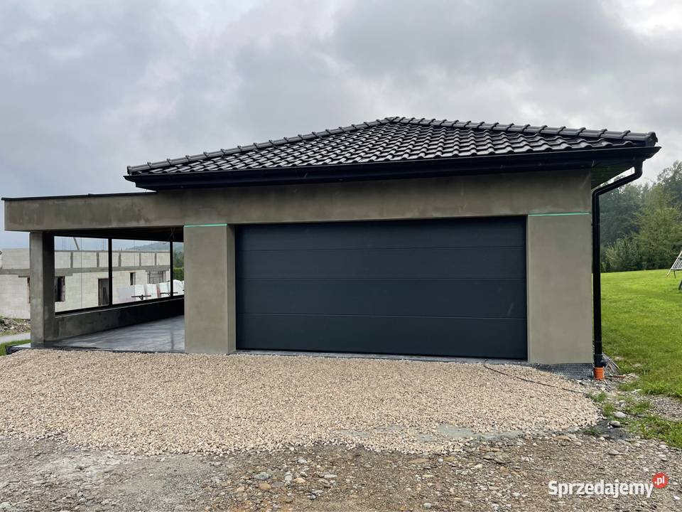 Brama garażowa 3500x2125 antracyt woodgrain małopolskie