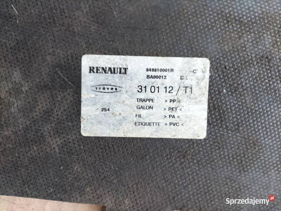 849810001R MEGANE III WYKŁADZINA PODŁOGA Kamień-Kolonia