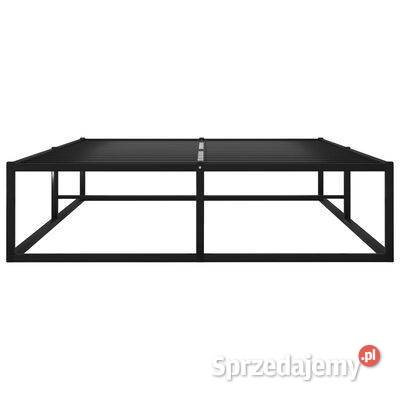 vidaXL Rama łóżka czarna metalowa 120 x 200
